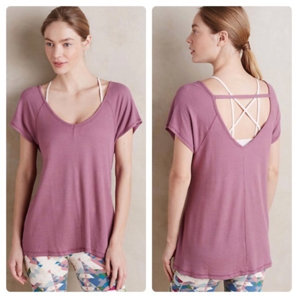 Anthropologie Tops - ⚡3/$15⚡ Anthropologie | Waffle Open Back Swing Tee